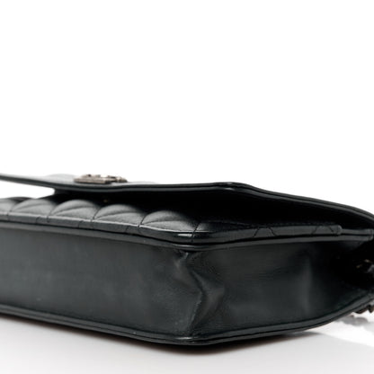 Chanel Calfskin Quilted Boy Wallet On Chain WOC Black 11 of 12