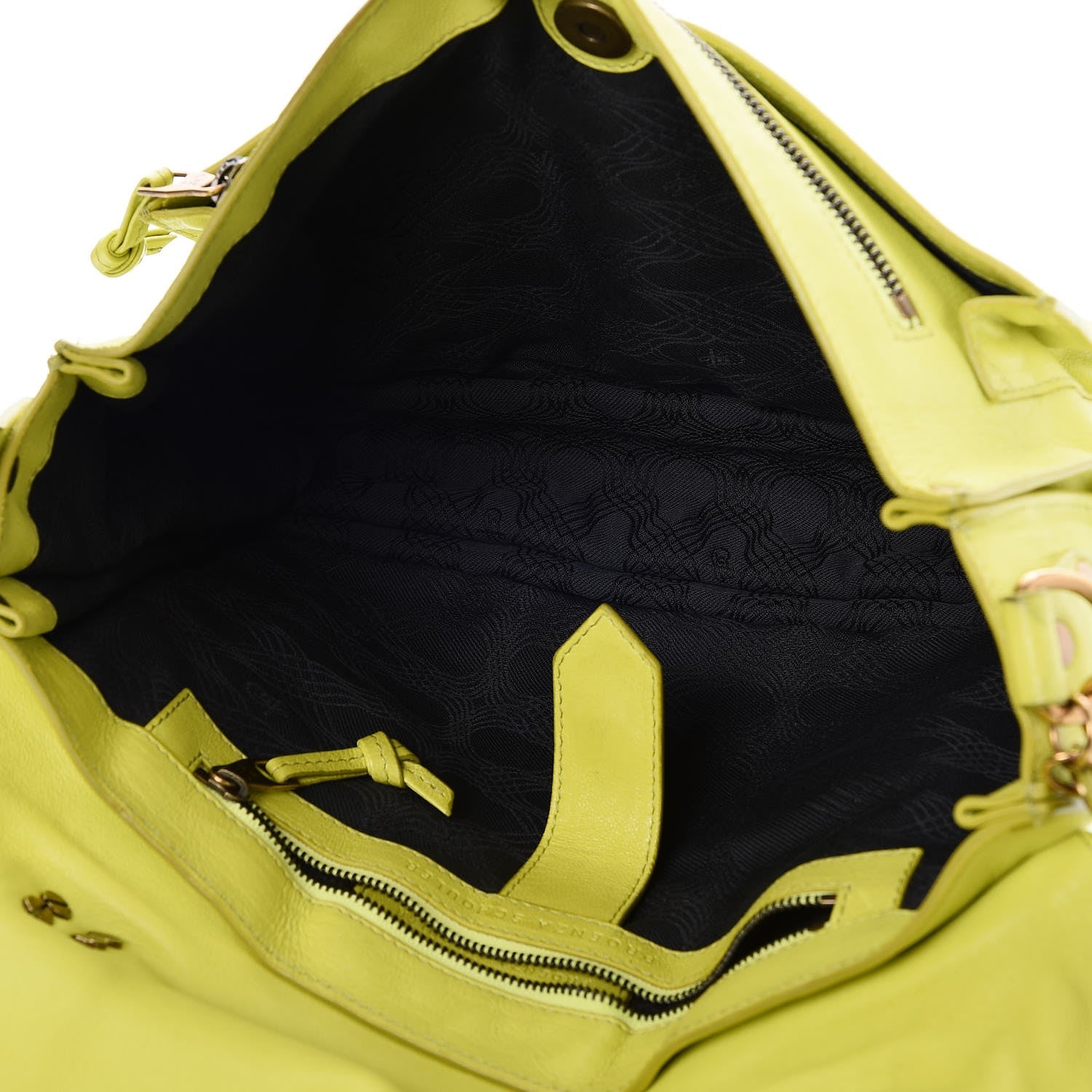 Proenza Schouler Lambskin Medium PS1 Satchel Citron 5 of 10