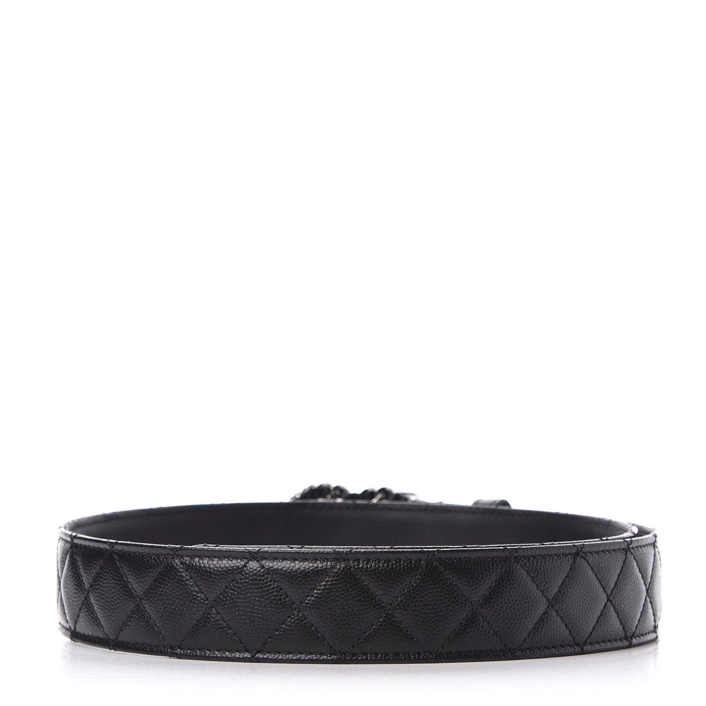 Lambskin Quilted CC Chain Belt 80 32 Black
