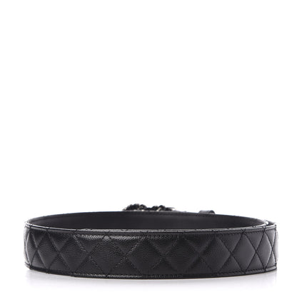 Chanel Lambskin Quilted CC Chain Belt 80 32 Black 2 of 7