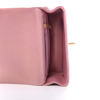 Chanel Iridescent Lambskin Quilted Mini Top Handle Rectangular Flap Pink 4 of 9