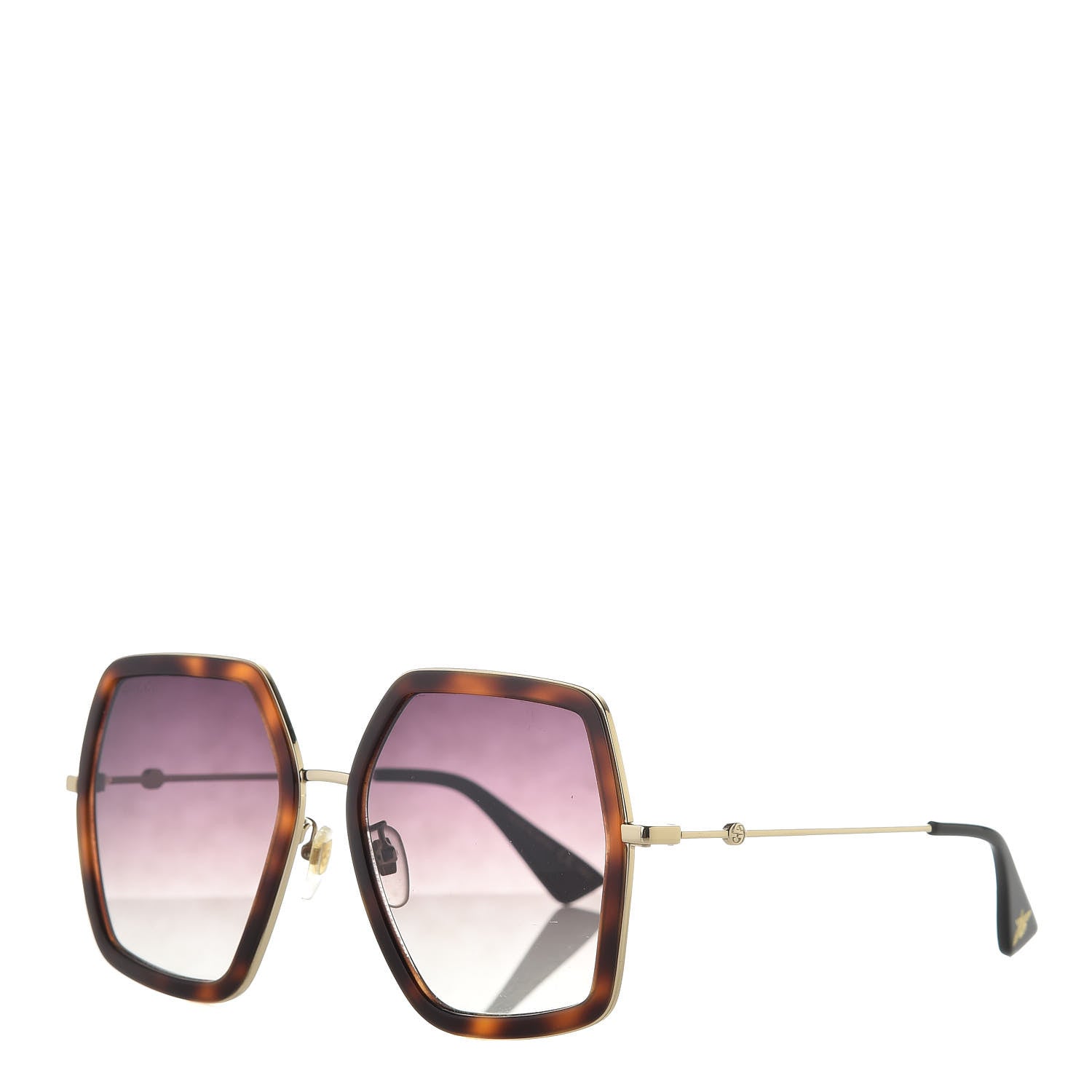 Gucci Acetate Oversize Square Frame GG0106S Sunglasses Tortoise 1 of 8
