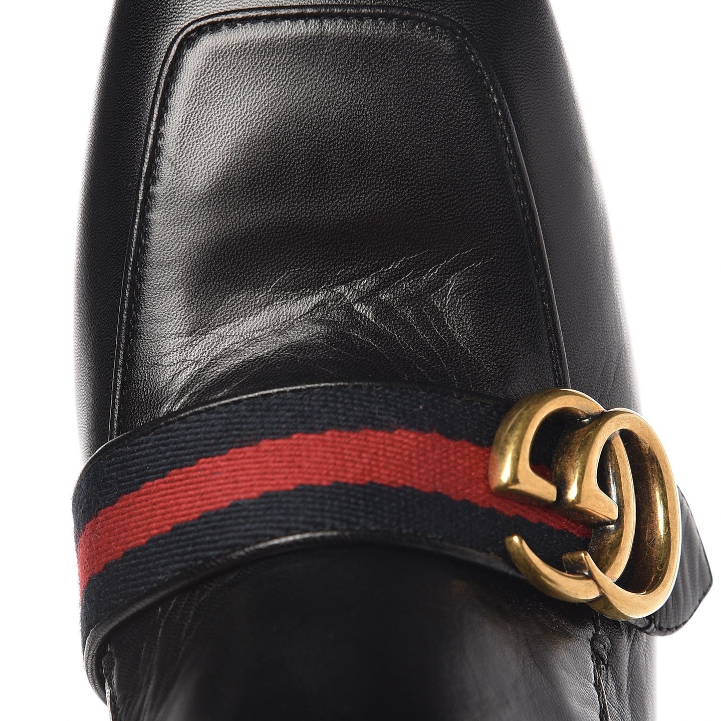 Malaga Kid Web Pearl Embellished Peyton 75mm Loafer Pumps 41 Black