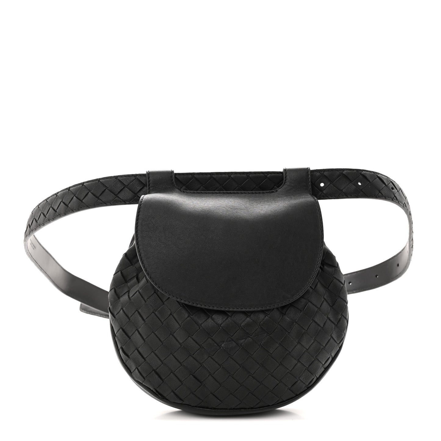 Nappa Intrecciato Belt Bag Nero Black