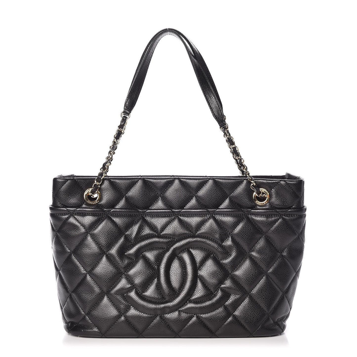 Caviar Quilted CC Timeless Soft Tote Black