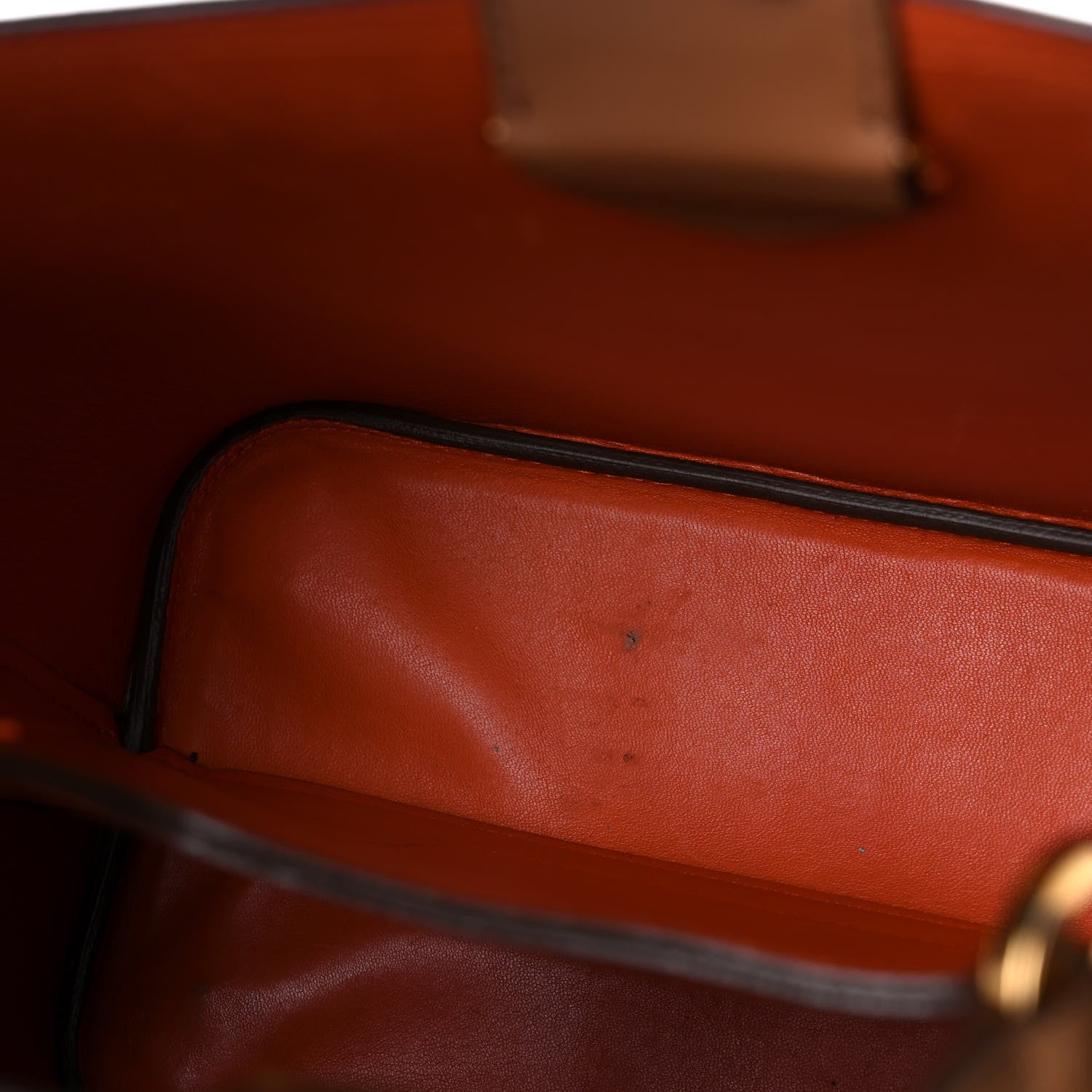 Prada Saffiano Cuir Medium Panier Bucket Bag Caramel Papaya 12 of 13