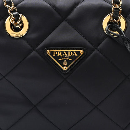 Prada Re-Nylon Saffiano Stitched Re-Edition 1995 Chaine Shoulder Bag Navy 7 of 9