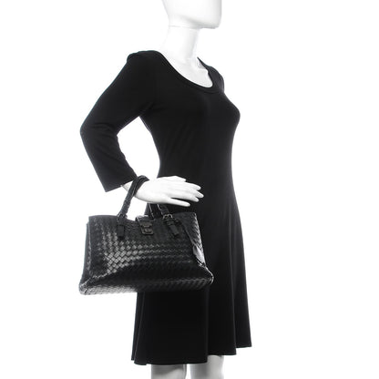 Bottega Veneta Light Calf Intrecciato Small Roma Black 2 of 19