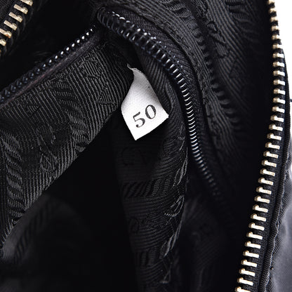 Prada Tessuto Nylon Soft Calfskin Shoulder Bag Black 15 of 15