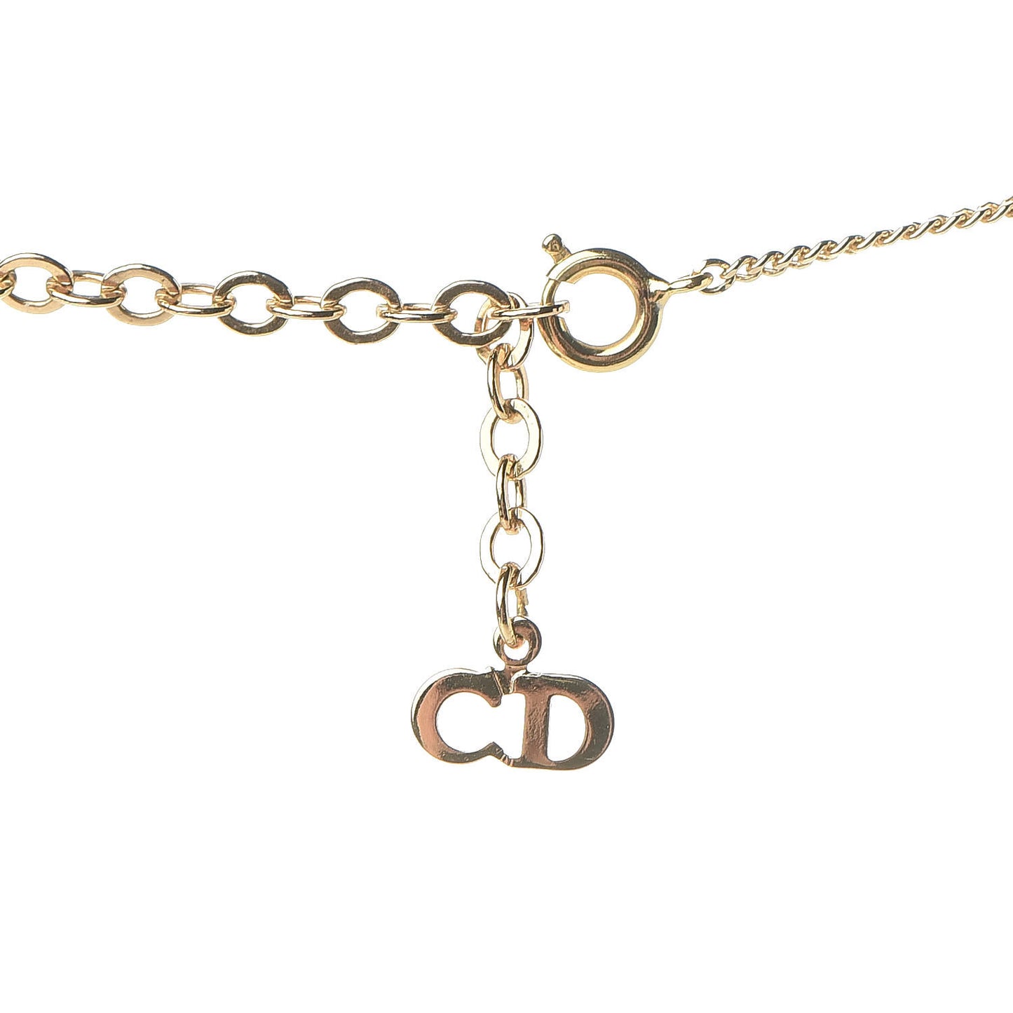 Crystal Logo Necklace Gold