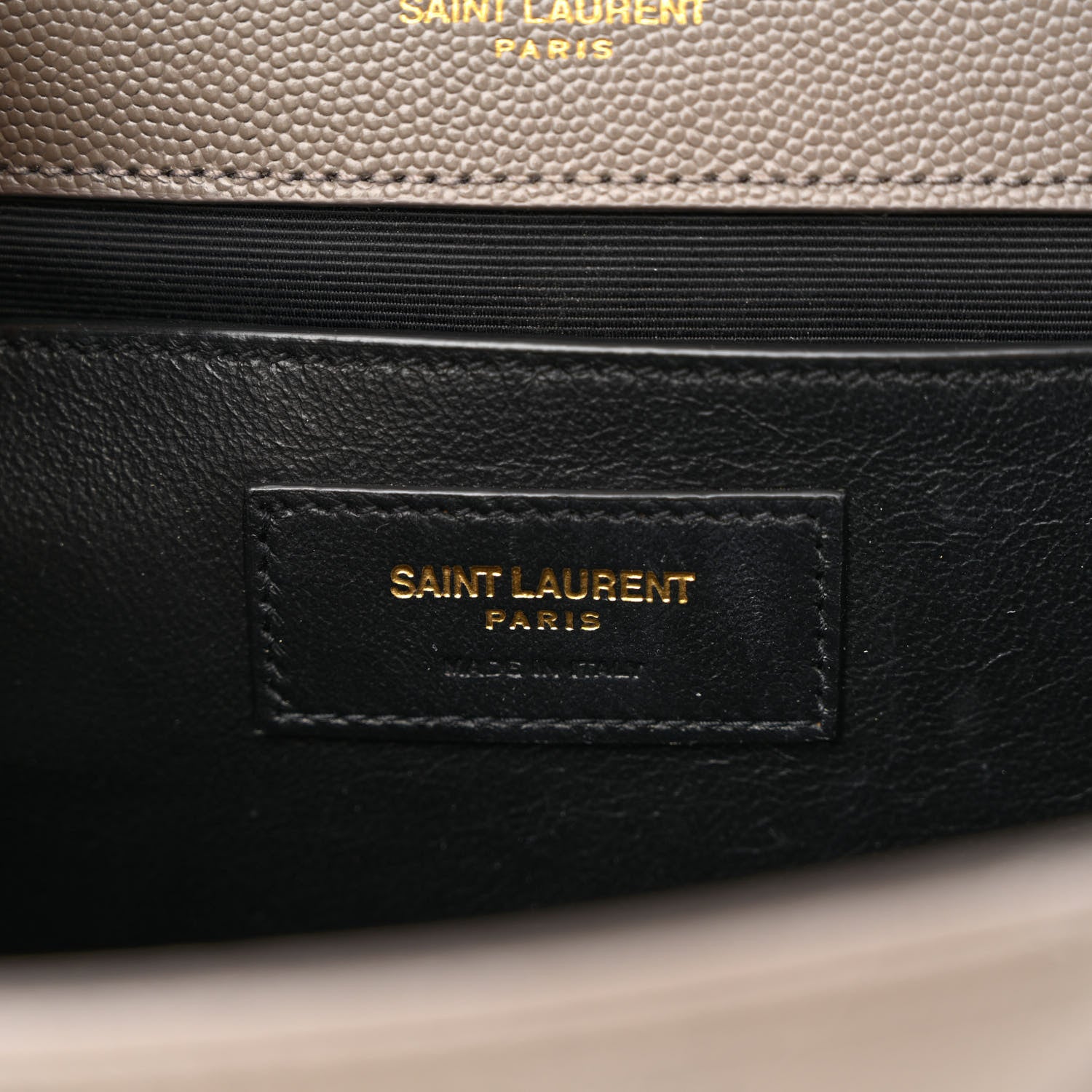 Saint Laurent Grain De Poudre Textured Mixed Matelasse Medium Triquilt Monogram Satchel Earth 6 of 16