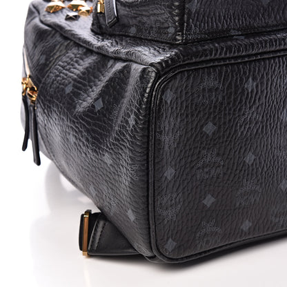 MCM Visetos Studded Medium Stark M Backpack Black 10 of 12
