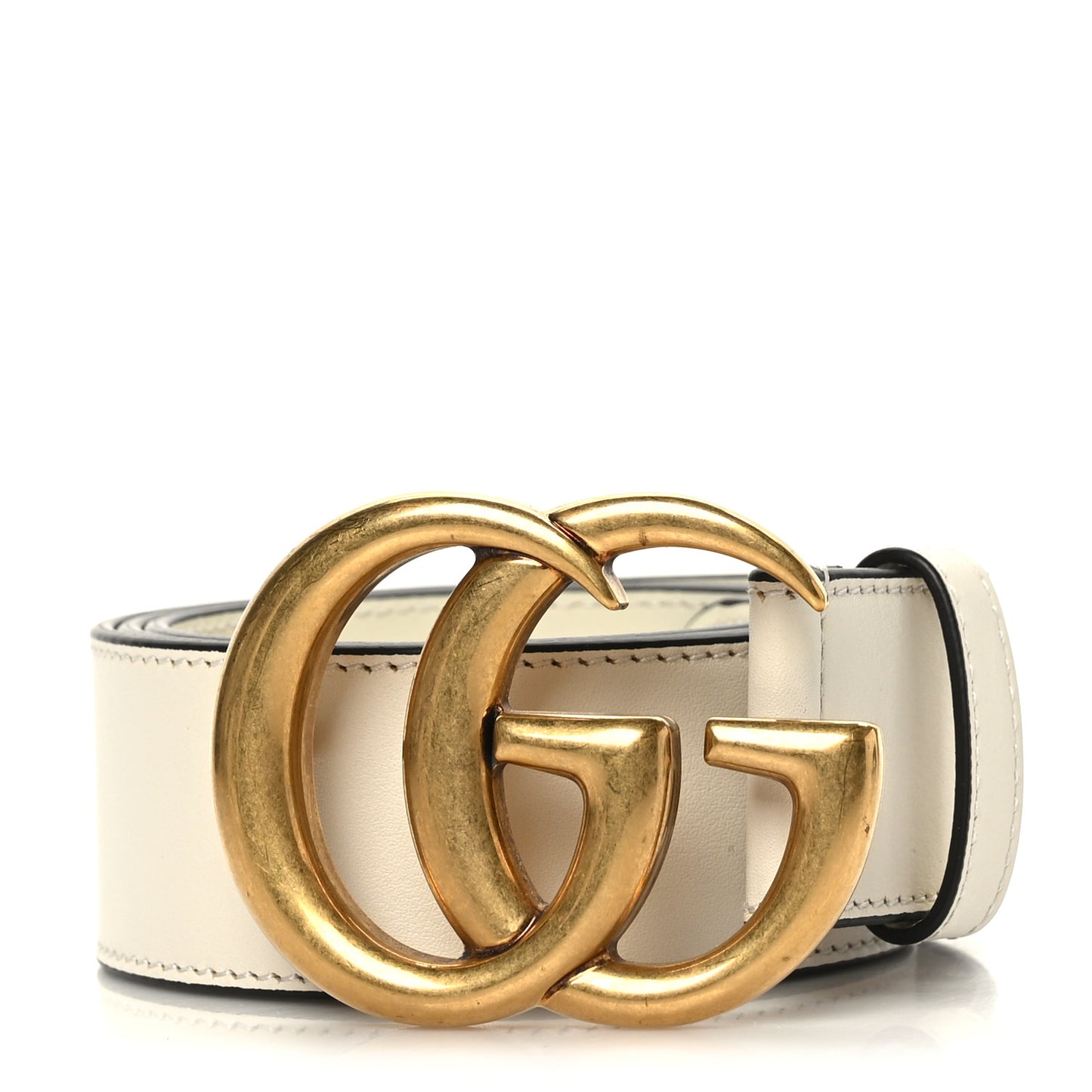 Calfskin Double G 40mm Belt 80 32 Mystic White