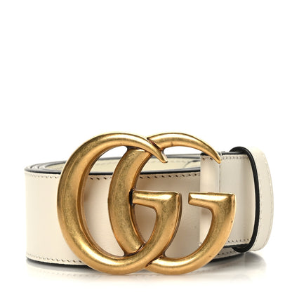 Gucci Calfskin Double G 40mm Belt 80 32 Mystic White 1 of 5