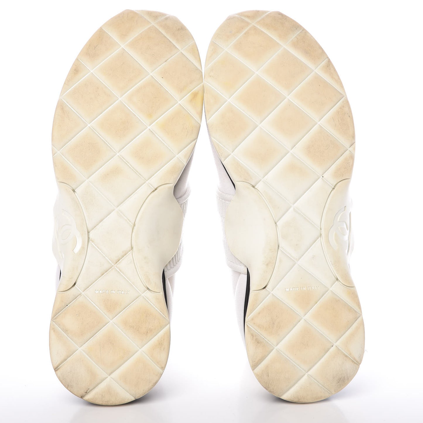 Stretch Fabric CC Sneakers 38 White
