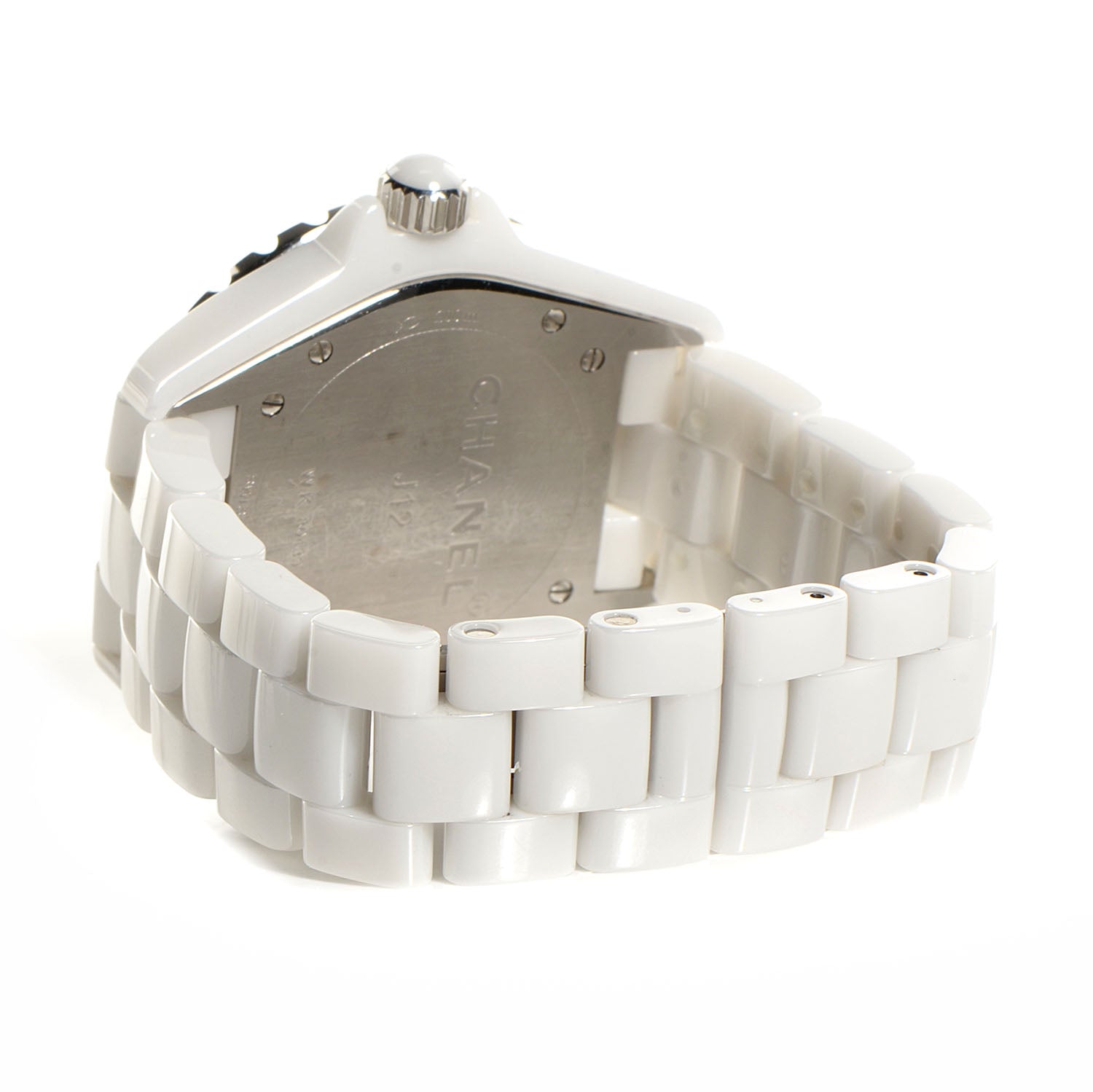 Chanel Stainless Steel Ceramic Diamond Pave Bezel 42mm J12 Automatic Watch White 3 of 6