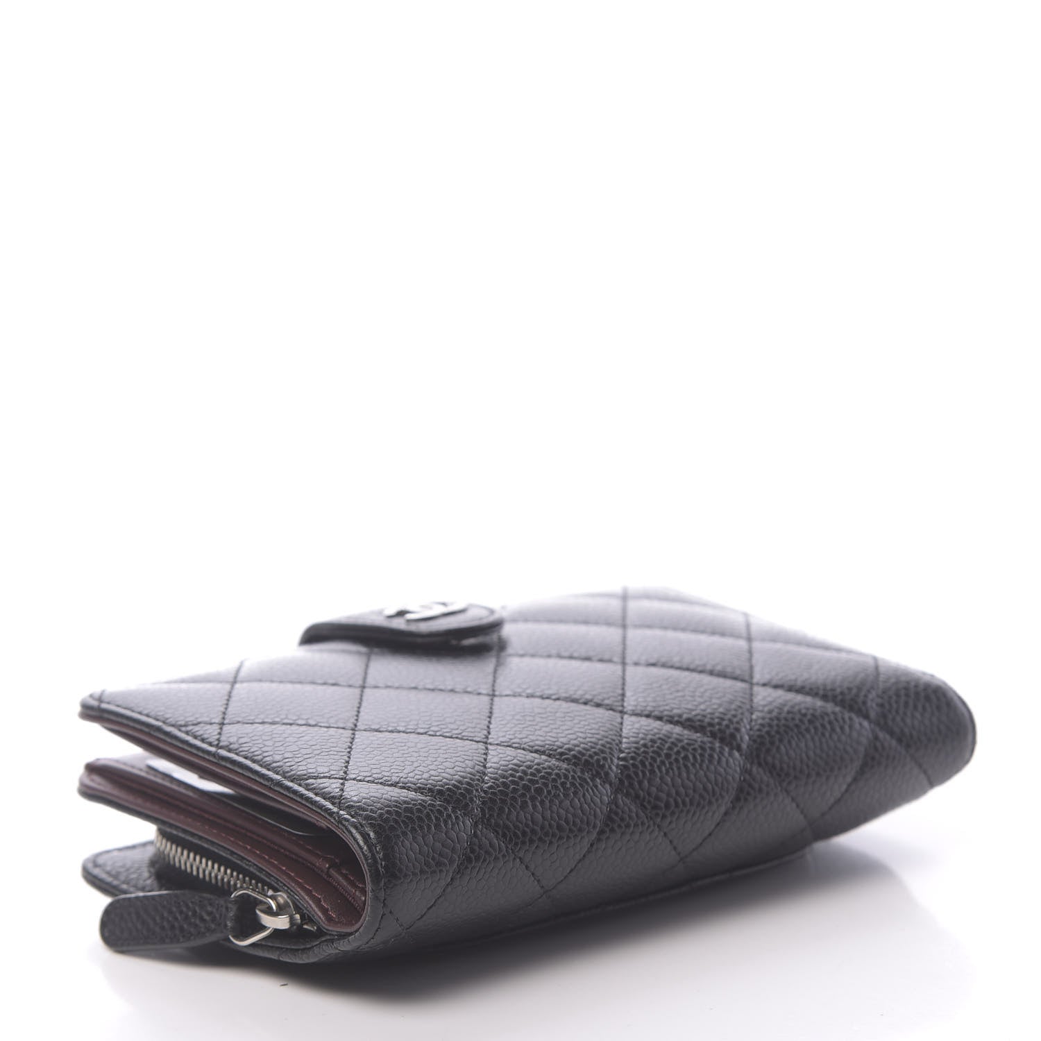 Chanel Caviar Quilted Zipped Pocket Wallet Black 4 of 8