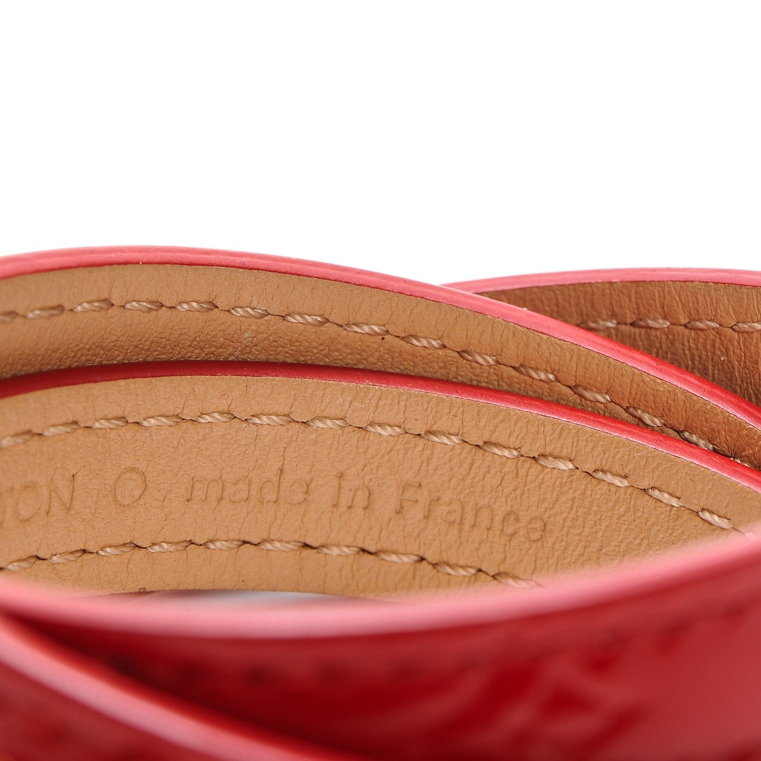 Louis Vuitton Vernis Triple Tour Bracelet Red 5 of 5