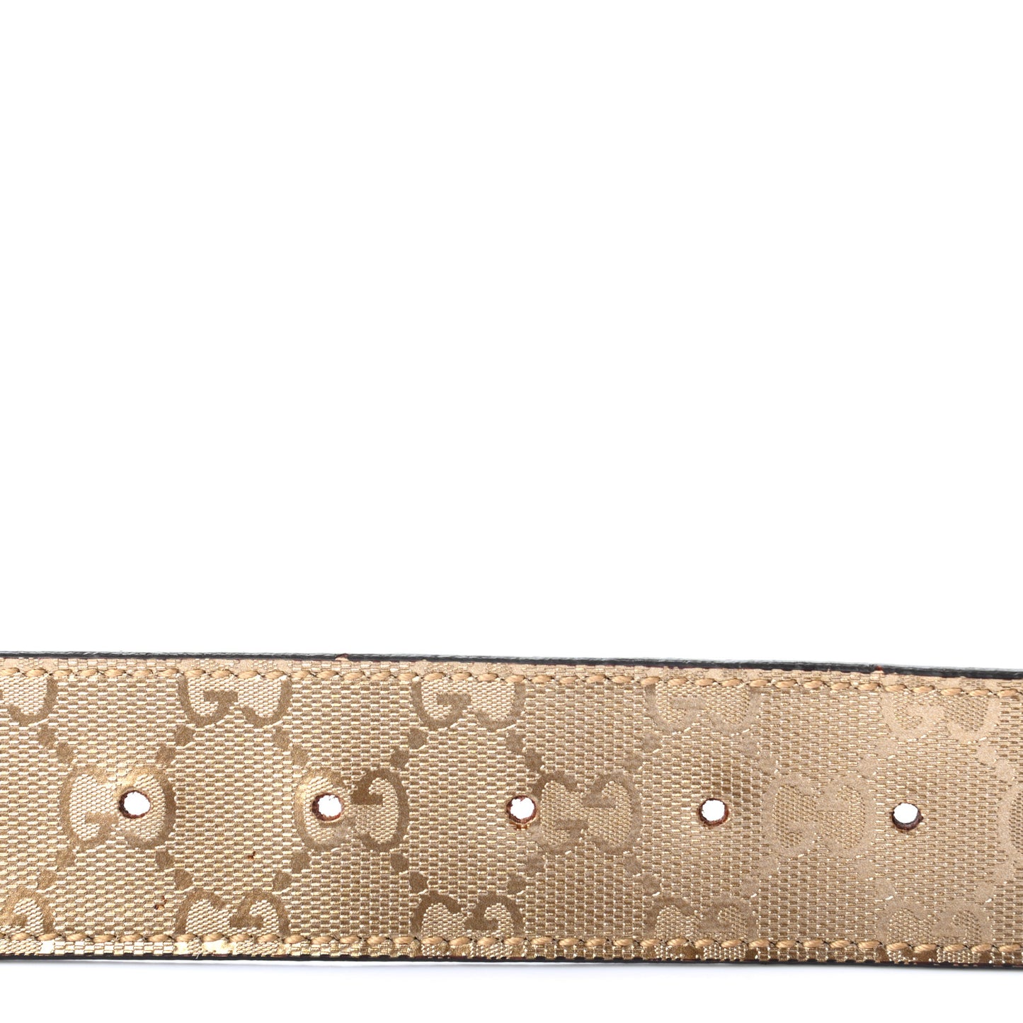Metallic Guccissima Interlocking G Belt 90 36 Gold