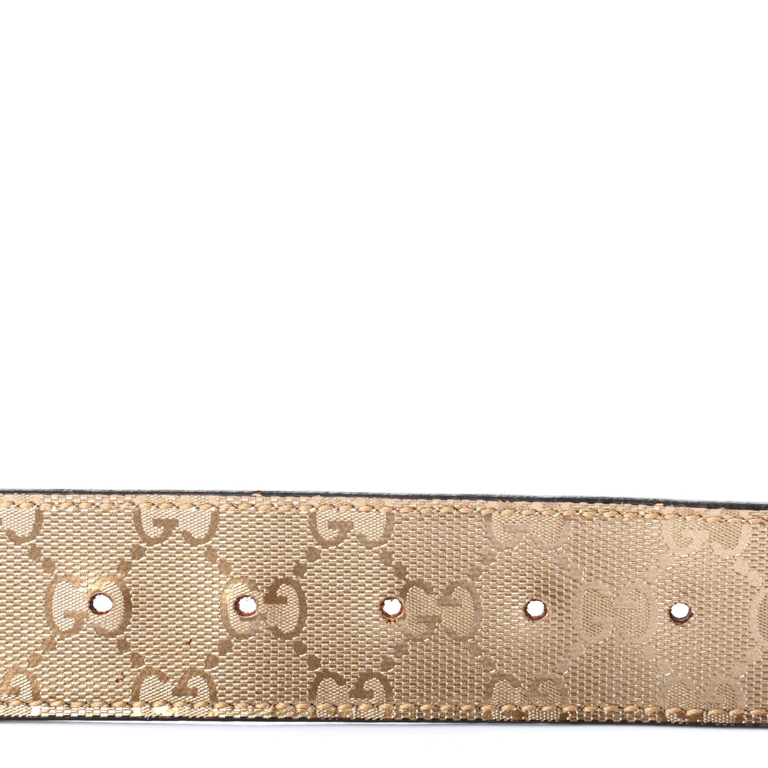 Gucci Metallic Guccissima Interlocking G Belt 90 36 Gold 3 of 5