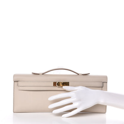Hermes Swift Kelly Cut Clutch Pochette Beton 2 of 24