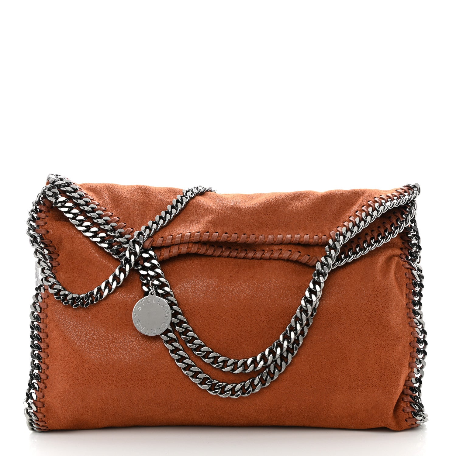 Stella McCartney Shaggy Deer Falabella Fold Over Tote Orange 1 of 10