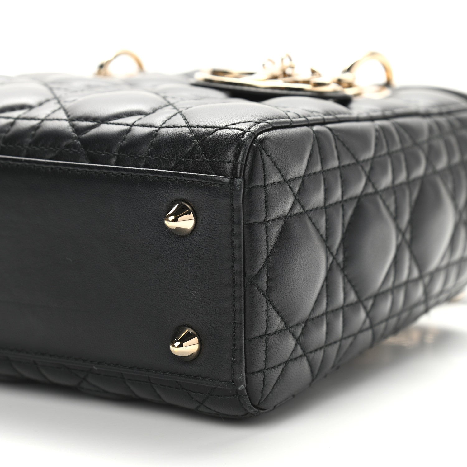 Christian Dior Lambskin Cannage Small Lucky Badges My Lady Dior Black 10 of 12