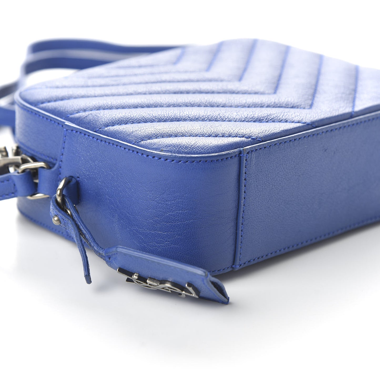 Sheepskin Chevron Small Camera Bag Royal Blue