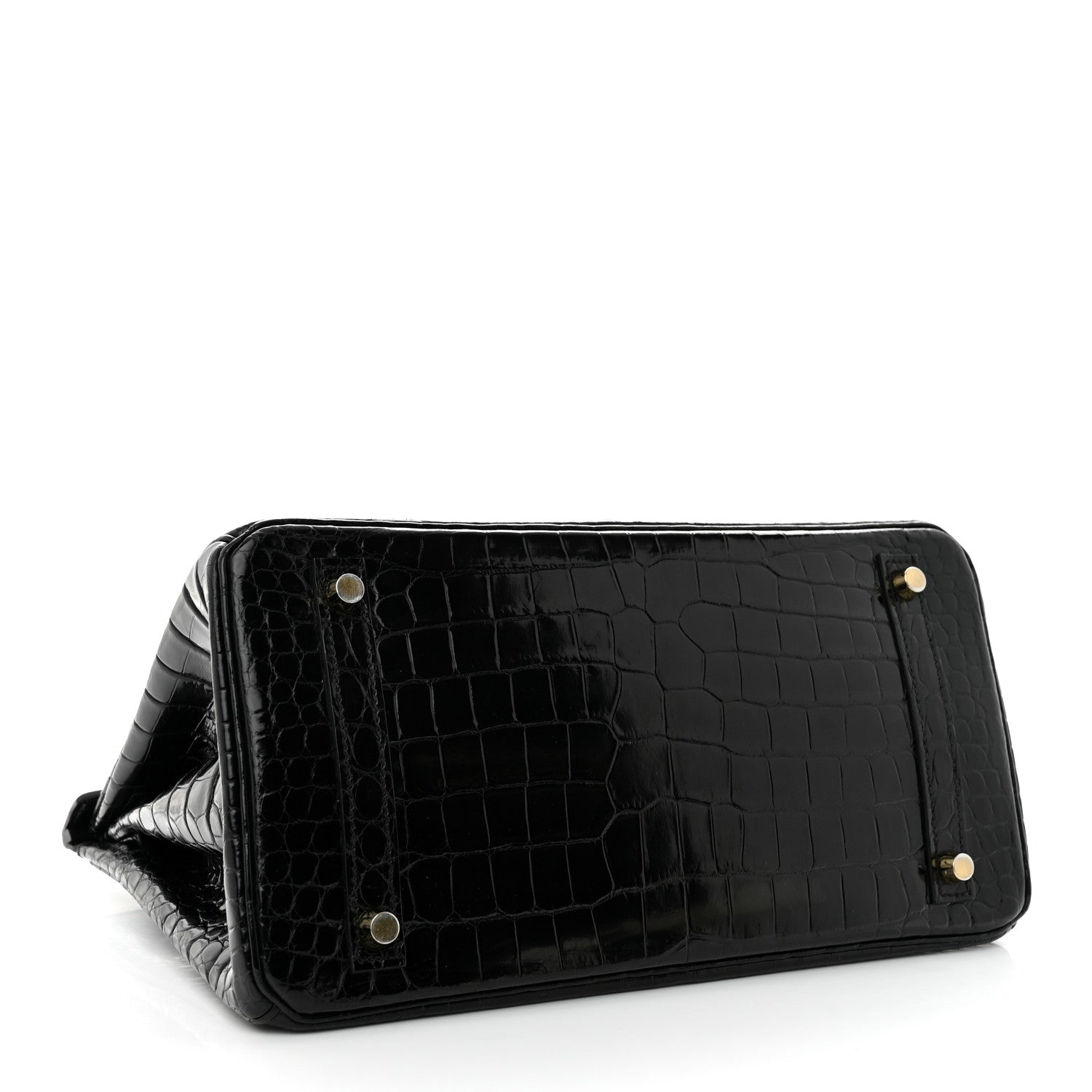 Hermes Shiny Porosus Crocodile Birkin 30 Black 4 of 11