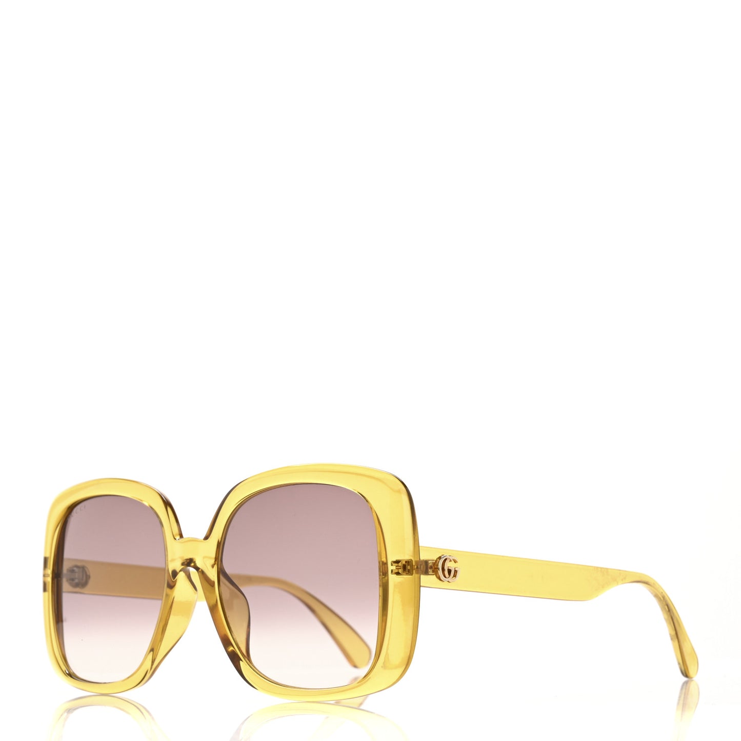 Oversized Square Sunglasses GG0714SA Yellow