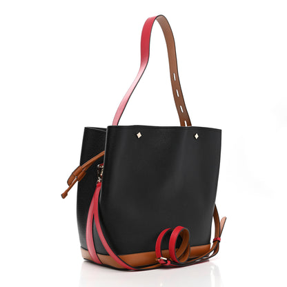 MCM Goatskin Medium Milano Drawstring Bag Black 3 of 10