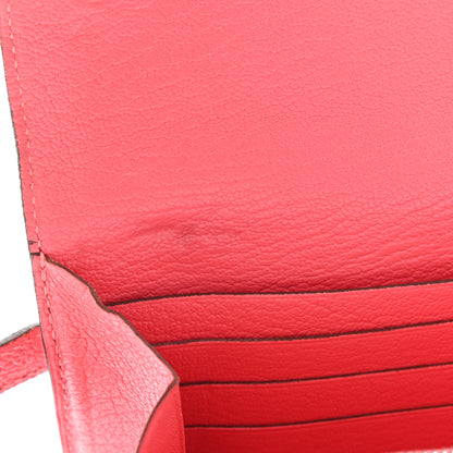 Hermes Chevre Mysore Kelly Longue Wallet Rose Lipstick 13 of 16
