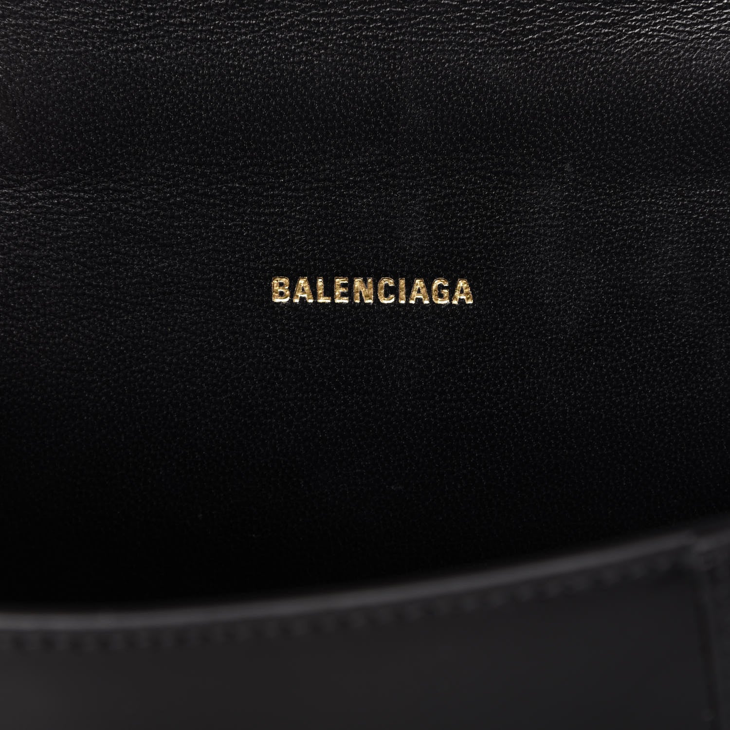 Balenciaga Shiny Box Calfskin Hourglass Top Handle Bag XS Black 8 of 8