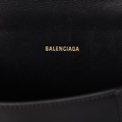 Balenciaga Shiny Box Calfskin Hourglass Top Handle Bag XS Black 8 of 8