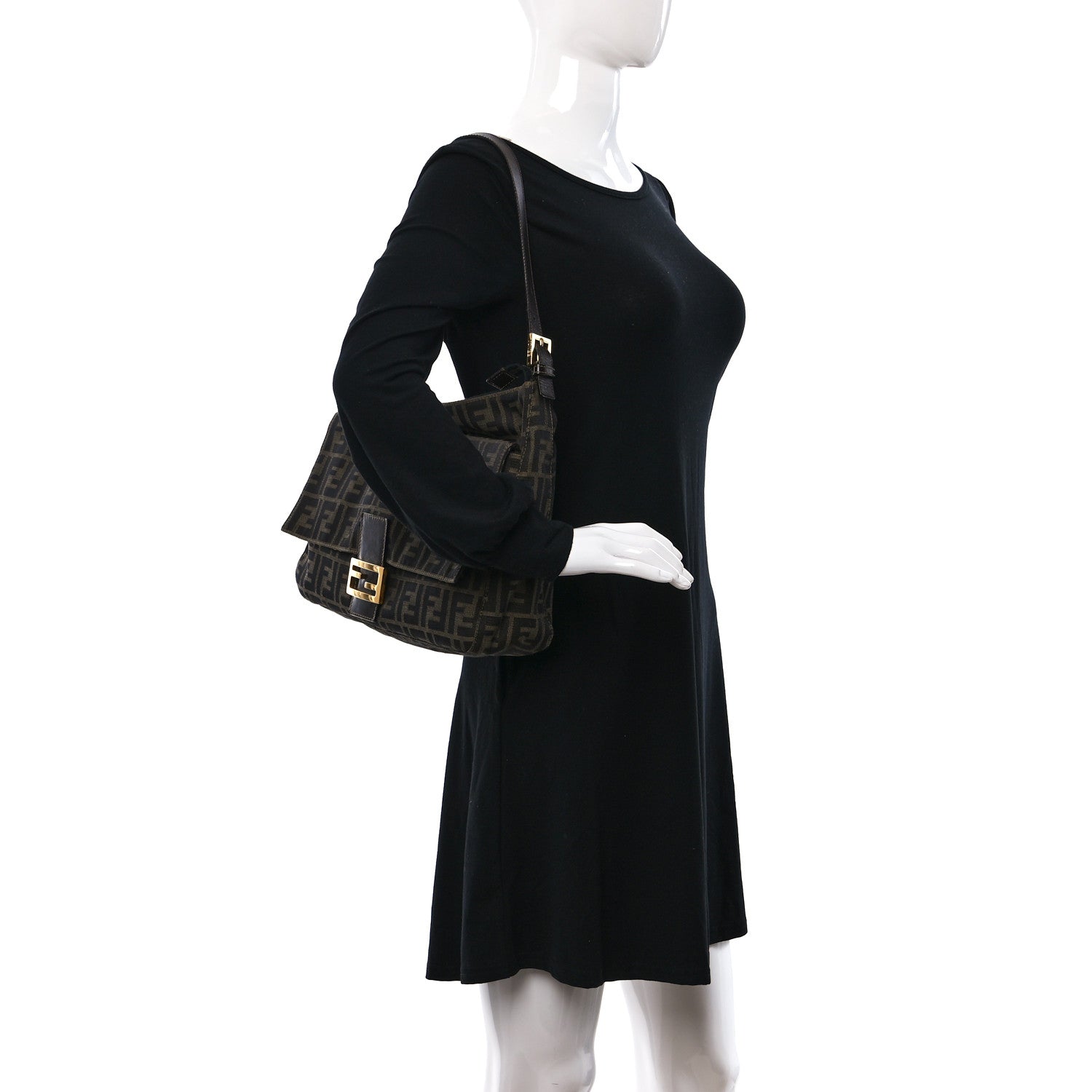 Fendi Zucca Baguette Shoulder Bag Tobacco 2 of 8