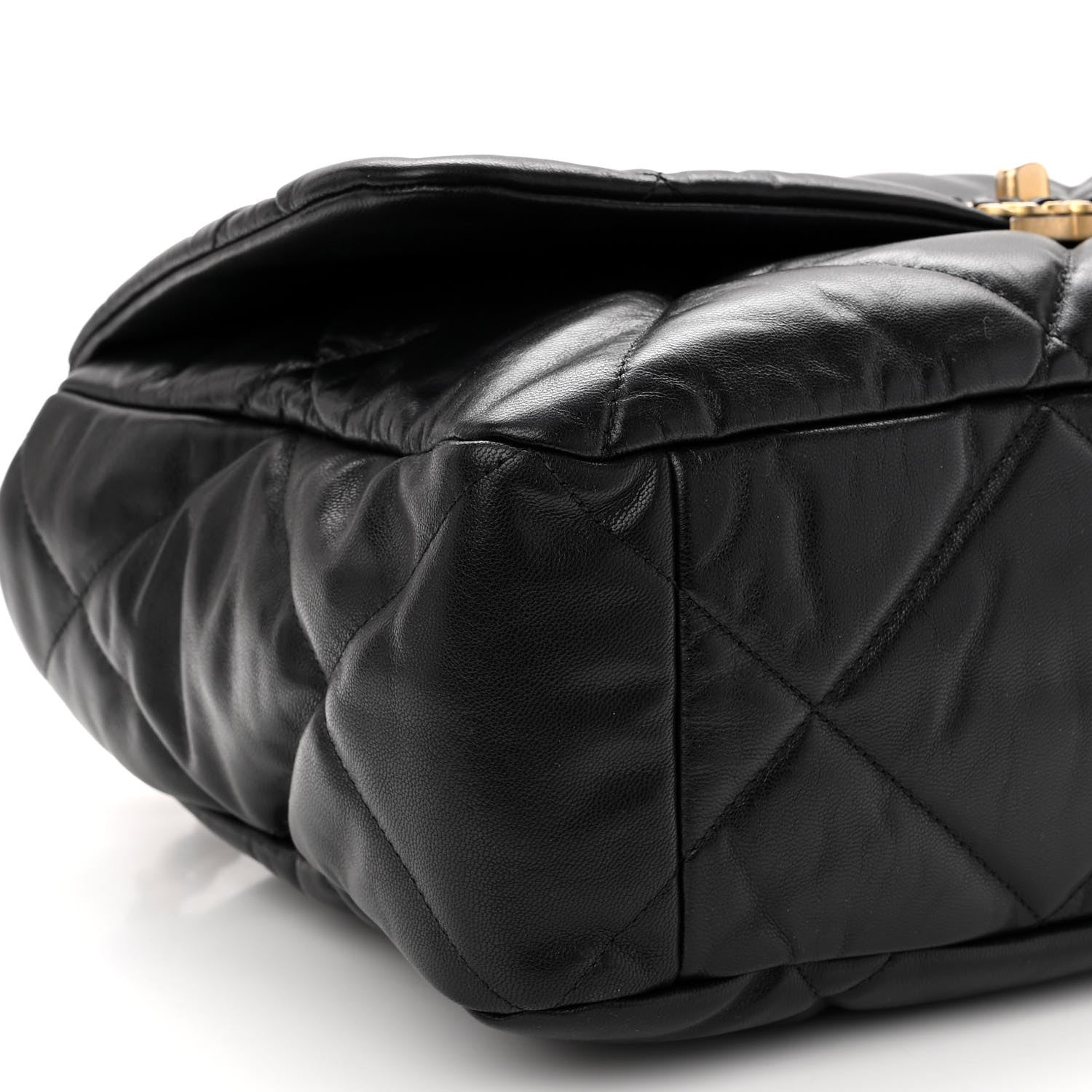 Chanel Lambskin Quilted Maxi Chanel 19 Flap Black 9 of 10