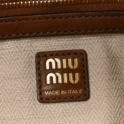 Miu Miu Nappa Aviator Regular Aventure Shoulder Bag Rovere 6 of 10