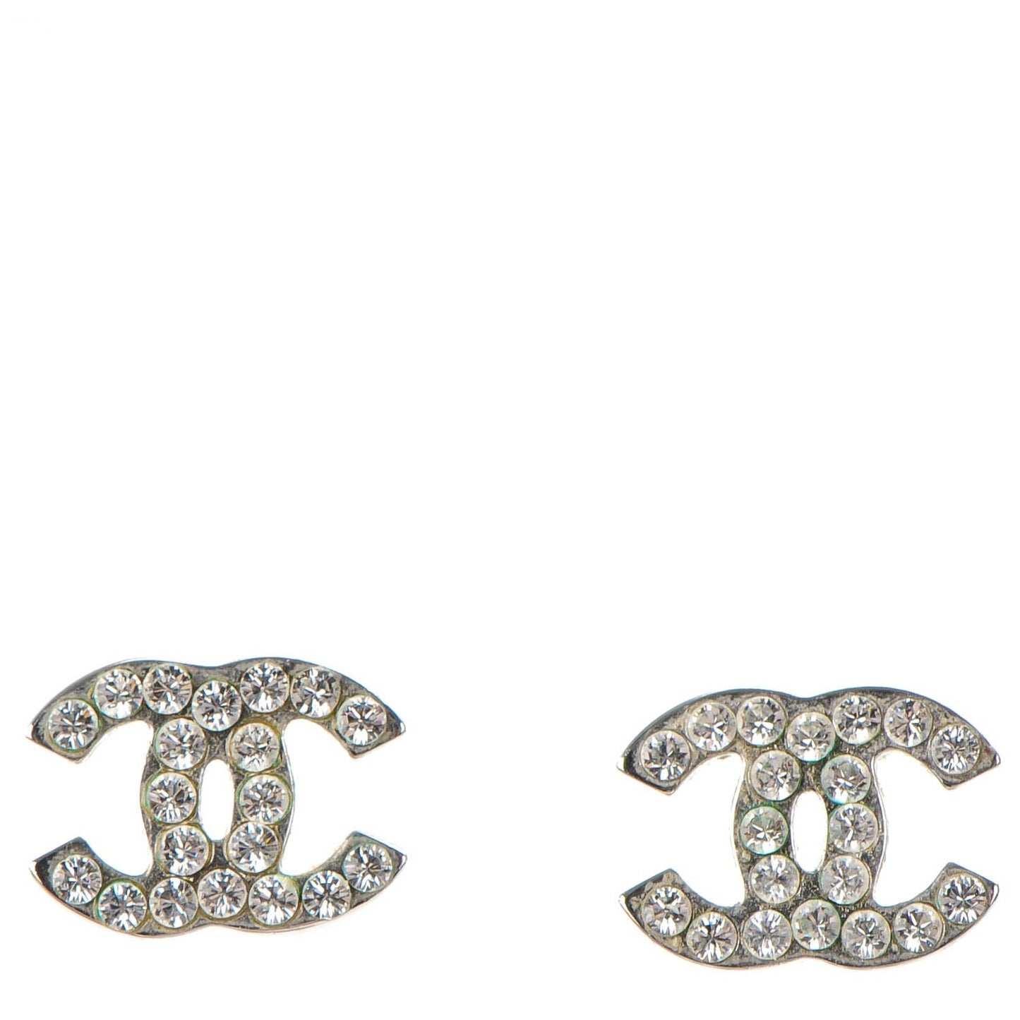 Crystal Timeless CC Earrings Silver