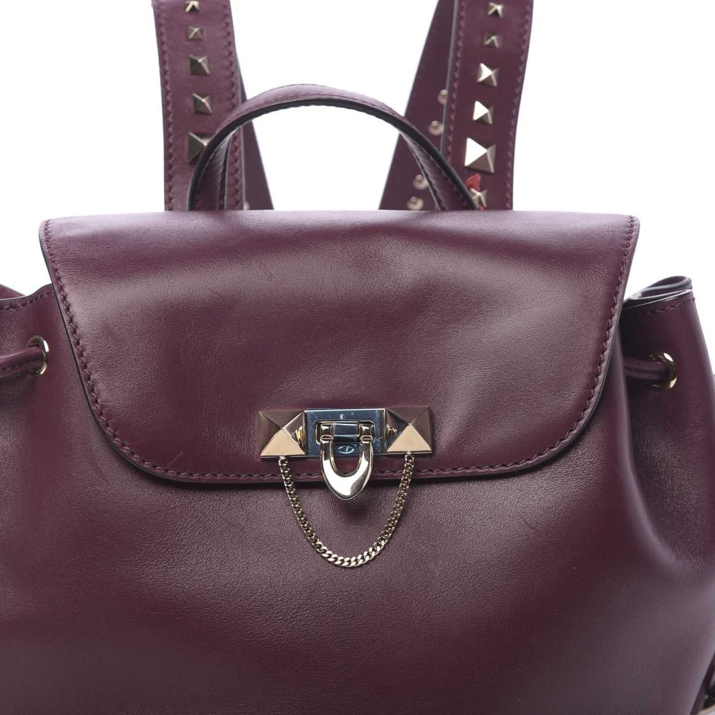 Vitello Rockstud Demilune Backpack Vinaccia
