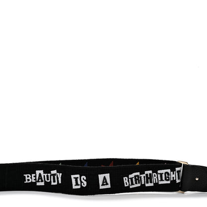 Valentino Garavani X JAMIE REID Canvas Embroidered Rockstud Guitar Strap Black 4 of 7