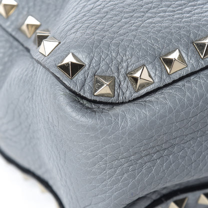 Valentino Garavani Pebbled Calfskin Large Rockstud Flip-Lock Messenger Bag Light Stone 7 of 15