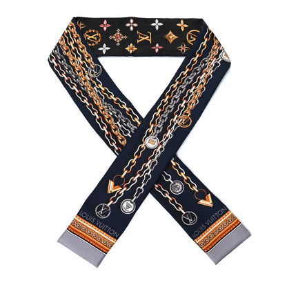 Louis Vuitton Silk Monogram Vendome Bandeau Navy 1 of 3