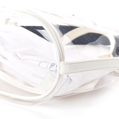 Prada Plexiglass Canapa Small Shopper Tote White 9 of 9