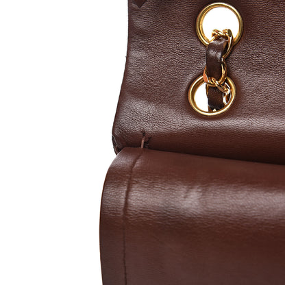 Chanel Lambskin Quilted Medium Double Flap Brown 13 of 19