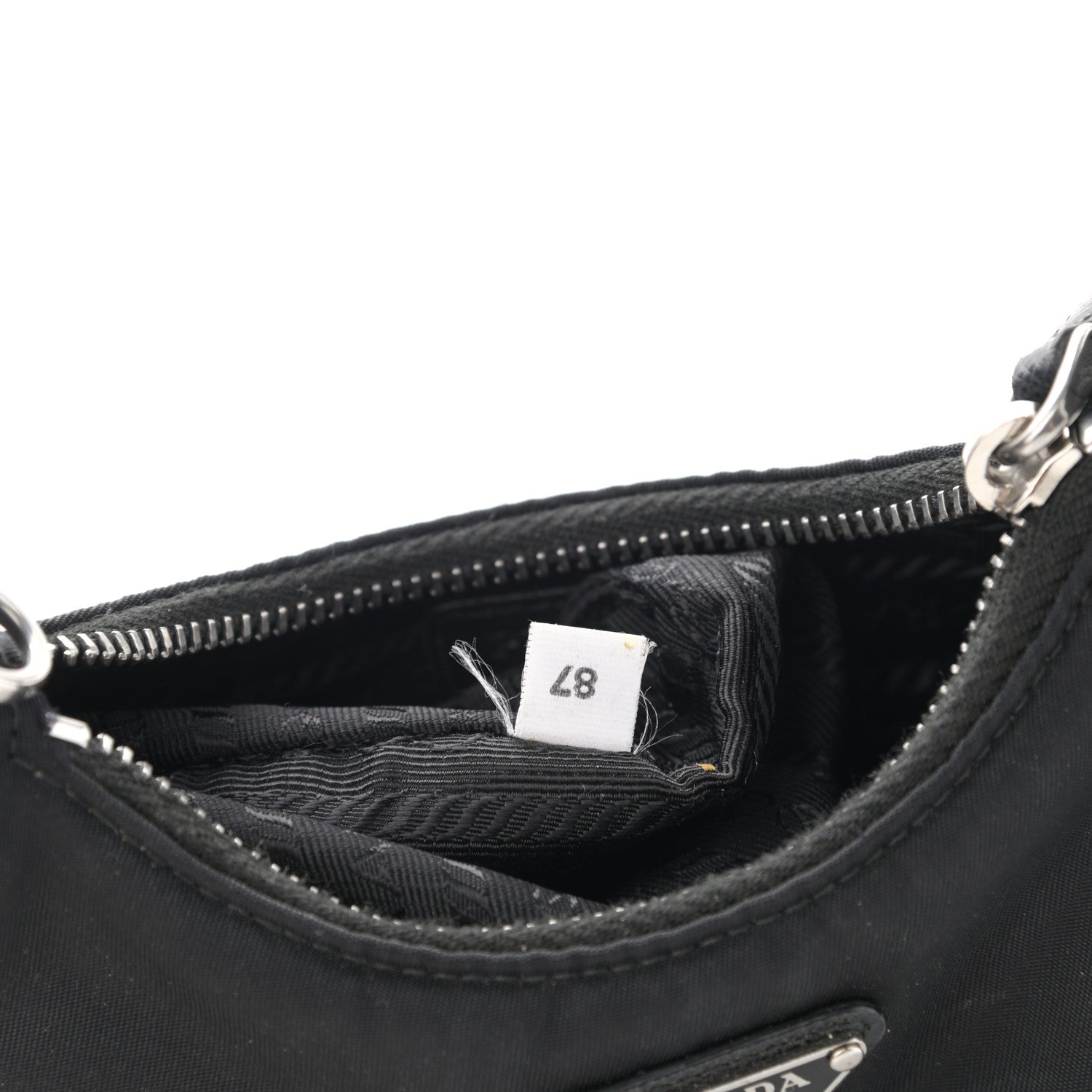 Prada Tessuto Nylon Mini Re-Edition 2000 Shoulder Bag Black 7 of 13