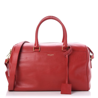 Saint Laurent Calfskin Classic Duffle 6 Red 1 of 8