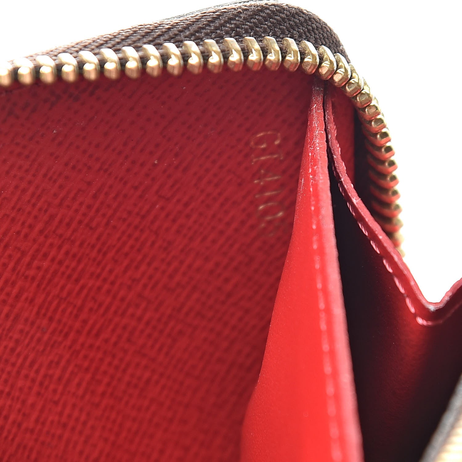 Louis Vuitton Damier Ebene Clemence Wallet Cherry 7 of 10
