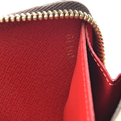 Louis Vuitton Damier Ebene Clemence Wallet Cherry 7 of 10