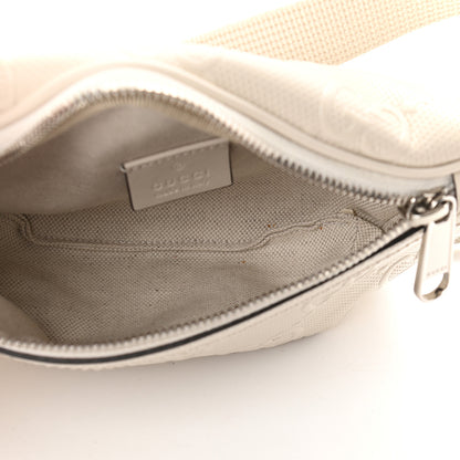 Gucci Calfskin GG Tennis Embossed Belt Bag Mystic White 4 of 8