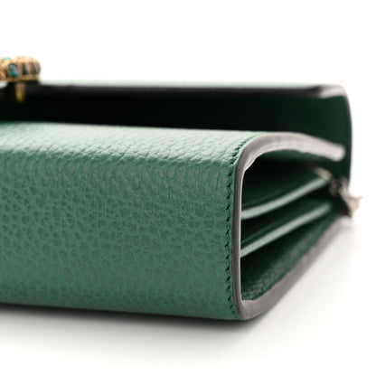 Gucci Calfskin Mini Dionysus Chain Wallet Emerald 10 of 13